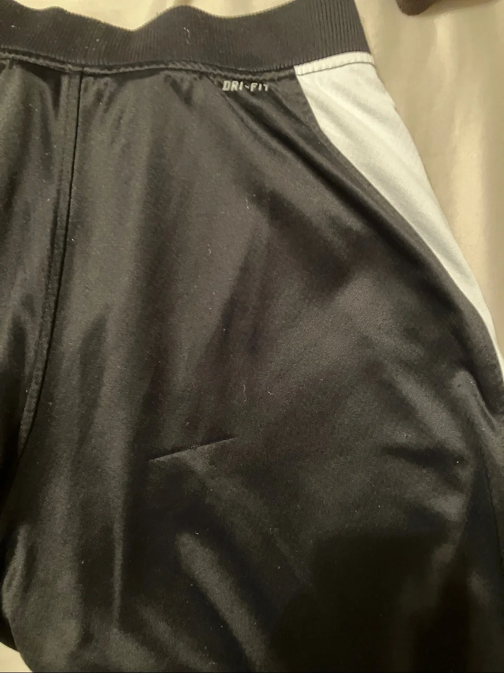 Nike Black Track Pants with White Swoosh and Side Stripe - Picture 8 of 10